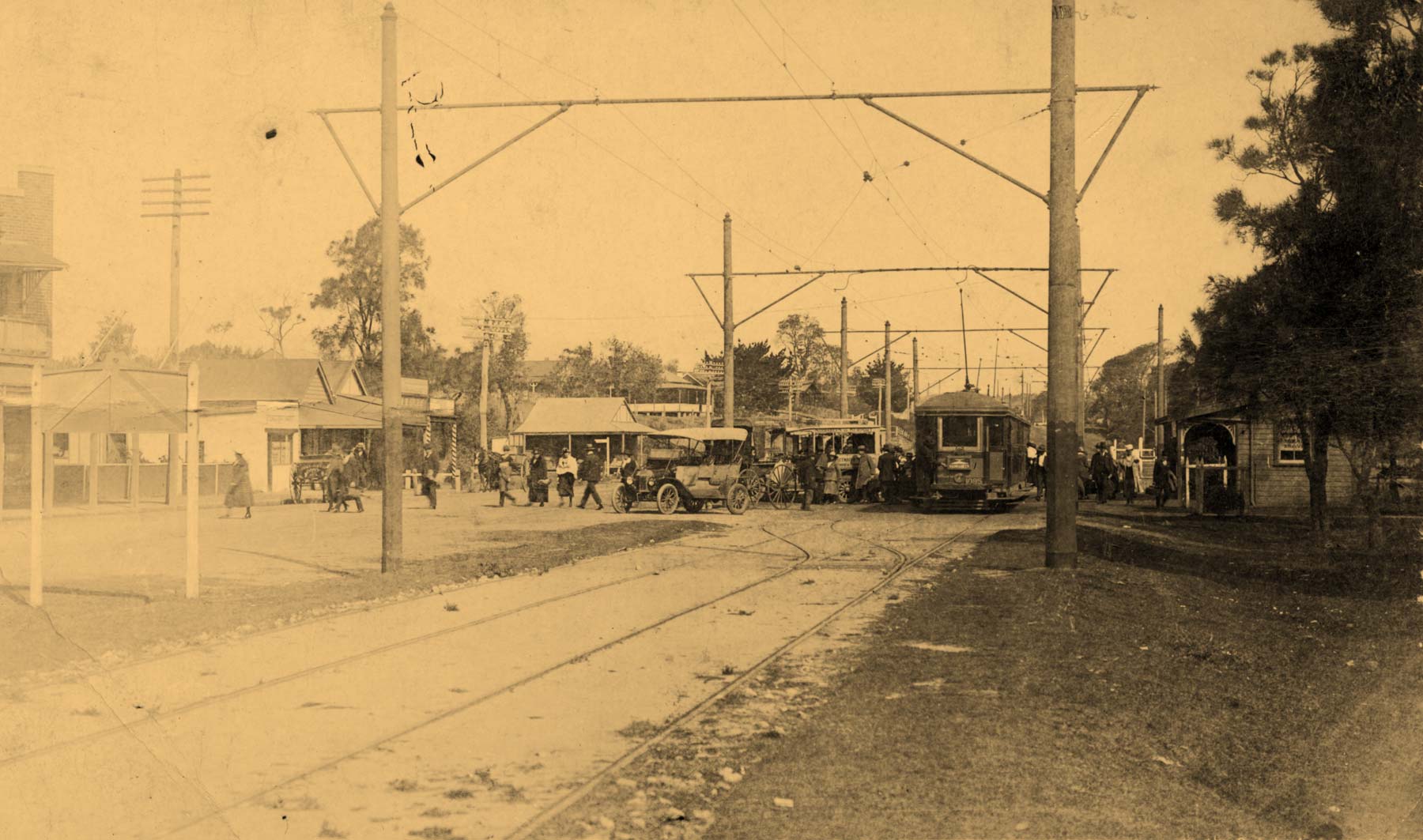 Tram to Narrabeen a black and white pictures